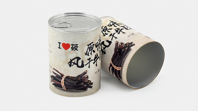 牛肉干特產(chǎn)紙罐包裝 牛肉干特產(chǎn)紙罐包裝